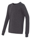 BELLA + CANVAS 3501YCVC Dark Grey Heather — direct side