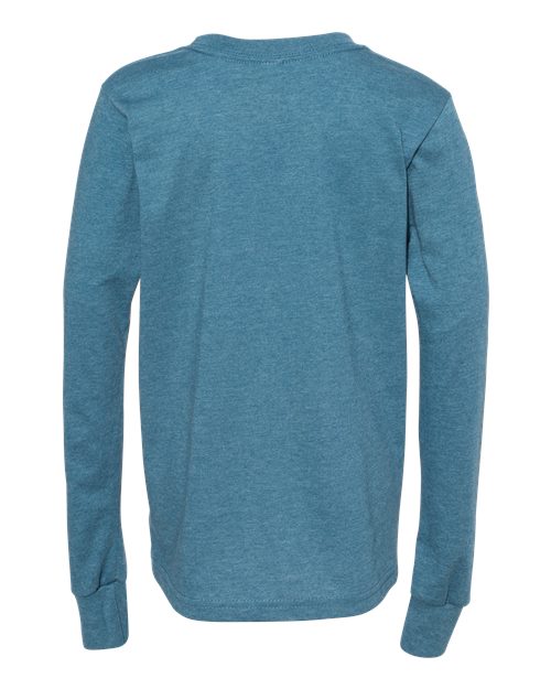 BELLA + CANVAS 3501YCVC Heather Deep Teal — back