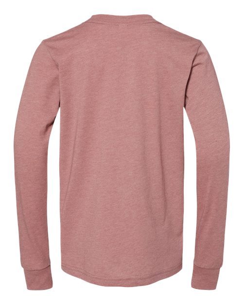 BELLA + CANVAS 3501YCVC Heather Mauve — back