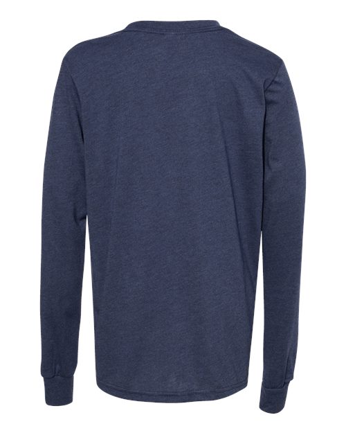 BELLA + CANVAS 3501YCVC Heather Navy — back