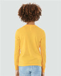 BELLA + CANVAS 3501YCVC Heather Yellow Gold — on model back
