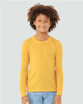 BELLA + CANVAS 3501YCVC Heather Yellow Gold — on model front