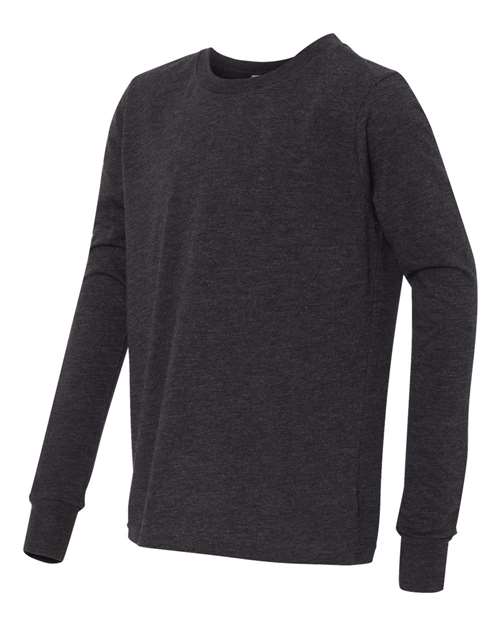 BELLA + CANVAS 3513Y Charcoal Black Triblend — direct side
