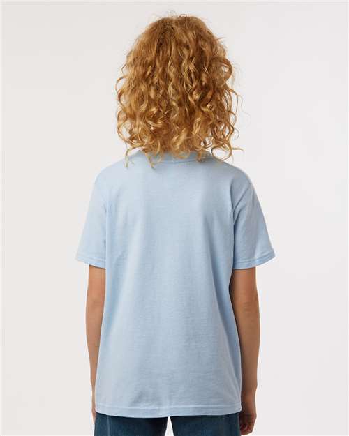 Tultex 235 Baby Blue — on model back