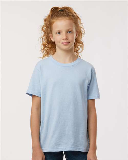 Tultex 235 Baby Blue — on model front