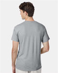 Hanes 42TB Silverstone Heather — on model back