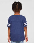 Rabbit Skins 3037 Vintage True Navy/ Blended White — on model back