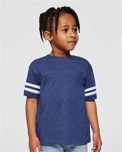 Rabbit Skins 3037 Vintage True Navy/ Blended White — on model front