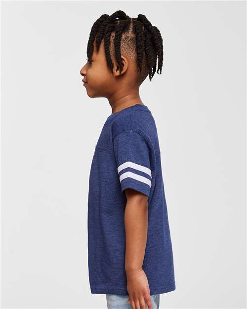 Rabbit Skins 3037 Vintage True Navy/ Blended White — on model side