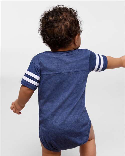 Rabbit Skins 4437 Vintage True Navy/ Blended White — on model back