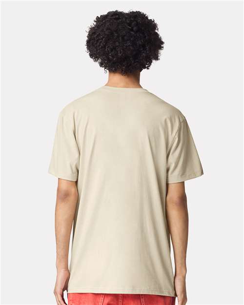 American Apparel 2001CVC Heather Cream — on model back