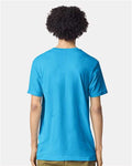 American Apparel 2001CVC Heather Teal — on model back