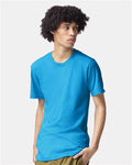 American Apparel 2001CVC Heather Teal — on model front