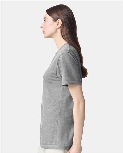 American Apparel 2001CVC Heather Grey — on model side