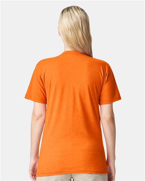 American Apparel 2001CVC Heather Orange — on model back