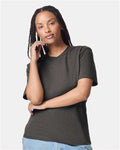 American Apparel 2001CVC Heather Asphalt — on model front