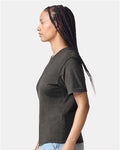 American Apparel 2001CVC Heather Asphalt — on model side