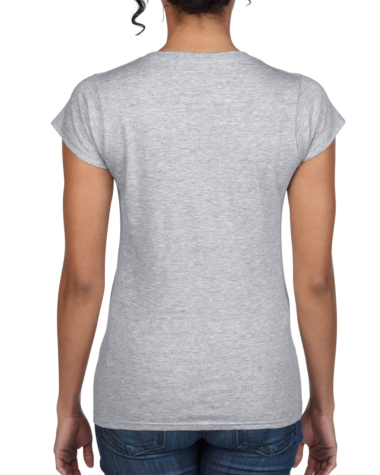 Women's SoftStyle® Fitted V-Neck T-Shirt - Sport Gray