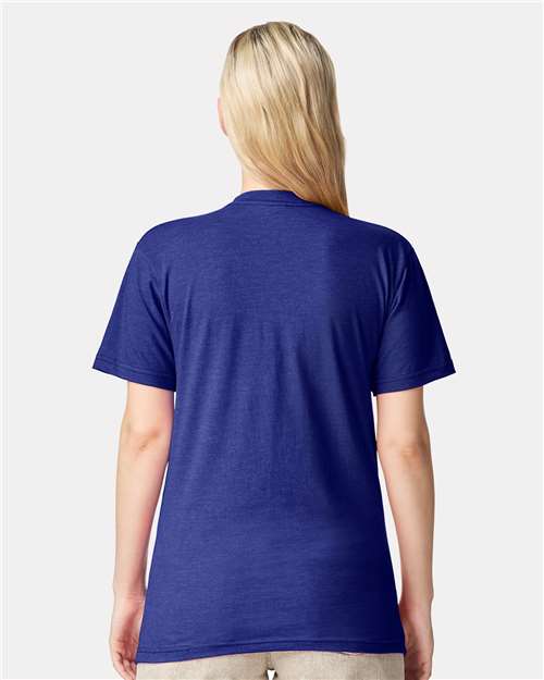 American Apparel 2001CVC Heather Lapis — on model back