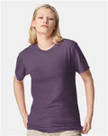 American Apparel 2001CVC Heather Grape — on model front