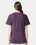 American Apparel 2001CVC Heather Eggplant — on model back
