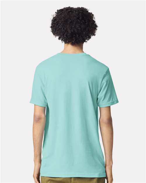 American Apparel 2001CVC Heather Celadon — on model back