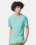 American Apparel 2001CVC Heather Celadon — on model front