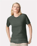 American Apparel 2001CVC Heather Forest — on model front