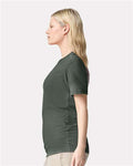 American Apparel 2001CVC Heather Forest — on model side