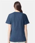 American Apparel 2001CVC Heather Sea Blue — on model back