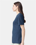 American Apparel 2001CVC Heather Sea Blue — on model side