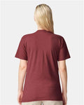 American Apparel 2001CVC Heather Burgundy — on model back