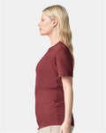 American Apparel 2001CVC Heather Burgundy — on model side