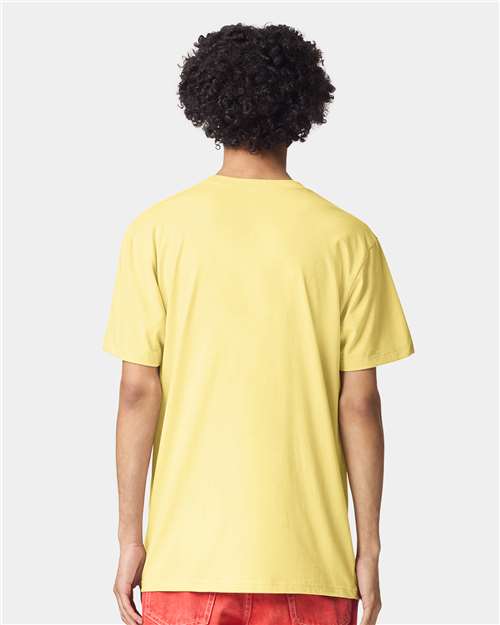 American Apparel 2001CVC Heather Panna Cotta — on model back