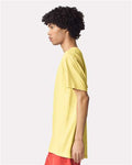 American Apparel 2001CVC Heather Panna Cotta — on model side