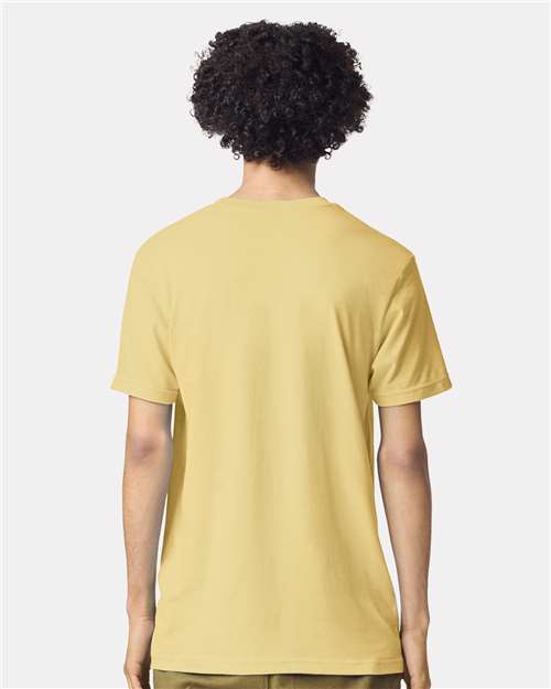American Apparel 2001CVC Heather Yellow — on model back