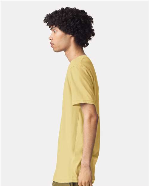 American Apparel 2001CVC Heather Yellow — on model side
