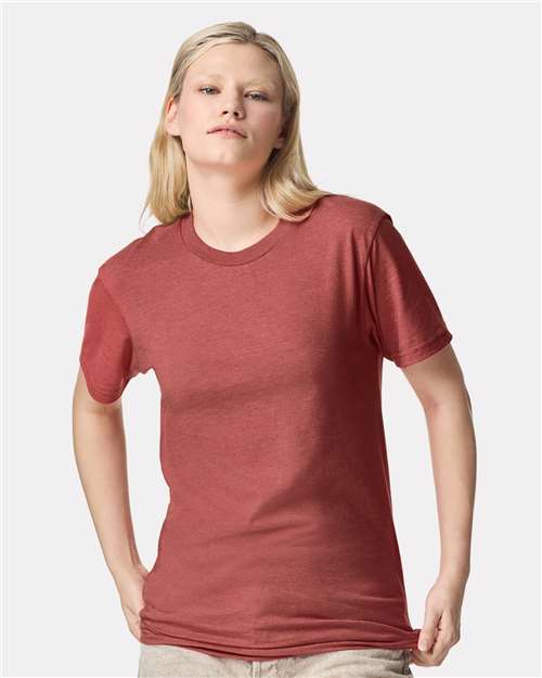 American Apparel 2001CVC Heather Canyon — on model front