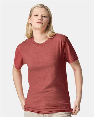 American Apparel 2001CVC Heather Canyon — on model front