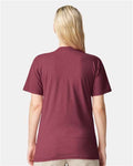 American Apparel 2001CVC Heather Cranberry — on model back