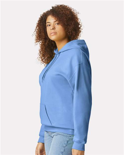 Gildan SF500 Carolina Blue — on model side