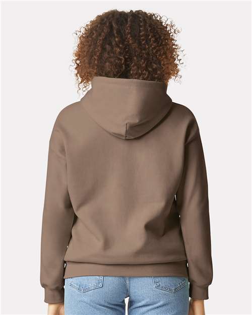 Gildan SF500 Brown Savana — on model back