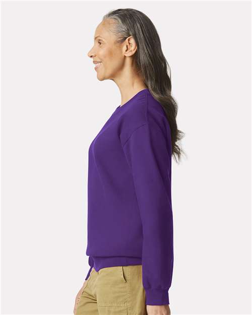 Gildan SF000 Purple — on model side