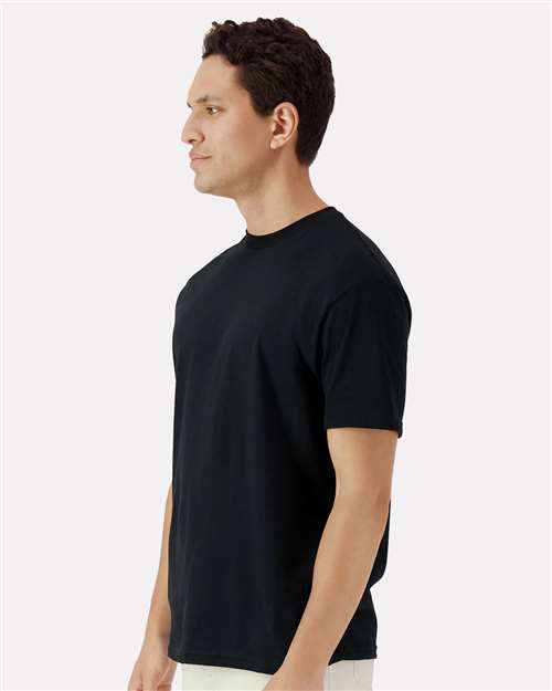 Gildan 3000 Black — on model side