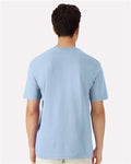 Gildan 3000 Light Blue — on model back