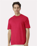 Gildan 3000 Red — on model front