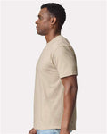 Gildan 3000 Sand — on model side
