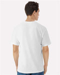 Gildan 3000 White — on model back