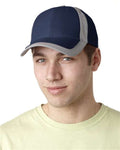 Adams Headwear RF102 Navy — on model front
