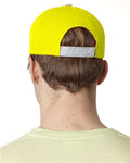Adams Headwear RF102 Yellow — on model back